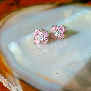 Swarovski Crystals 925 Sterling silver posts earrings.